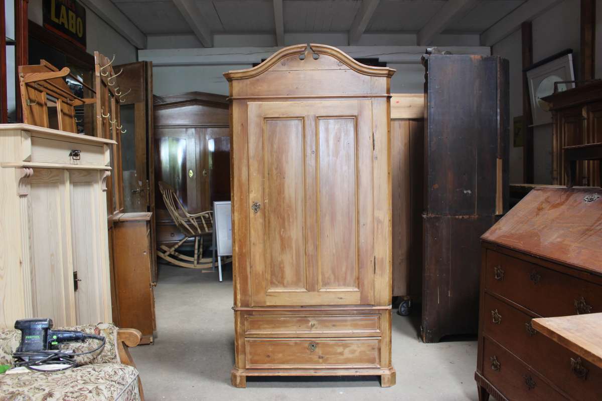 Alter Schrank spät Biedermeier 1 türig 2 Schübe