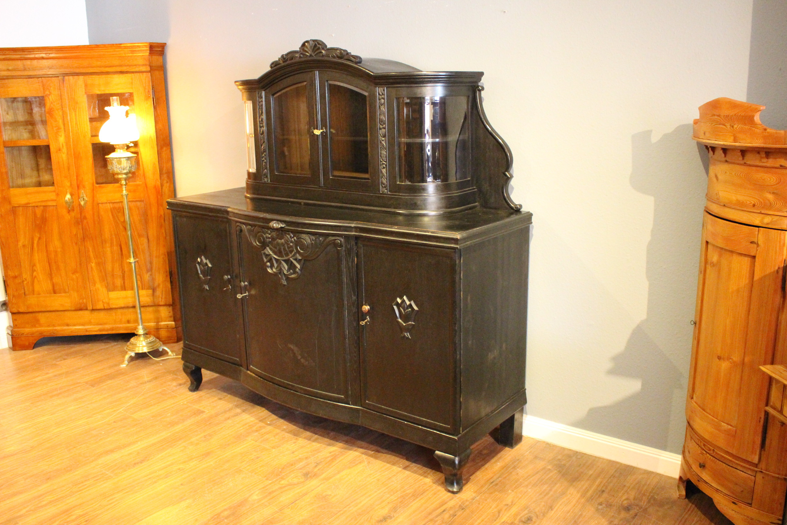 20er Jahre, Art déco,  Aufsatz Buffet, Sideboard, Anrichte (Art.-Nr. 03654)