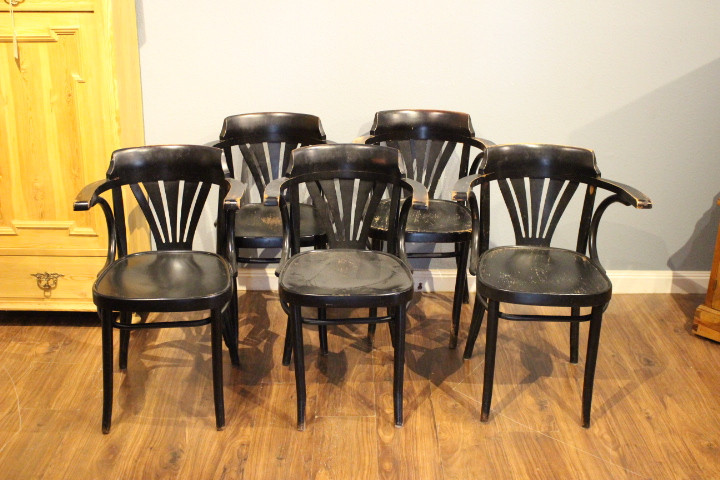 5 Armlehnenstühle, Bistro-Stühle, Saloon-Stühle (Art.-Nr.: 04702)