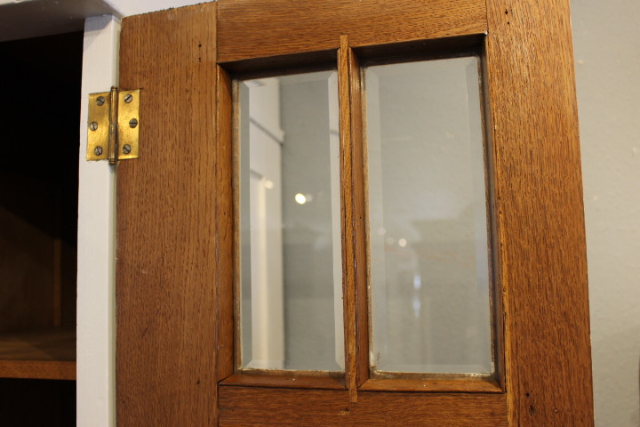 antiker Kleiderschrank dreitürig, weiß gestrichen, Art déco (Art.-Nr. 04742)