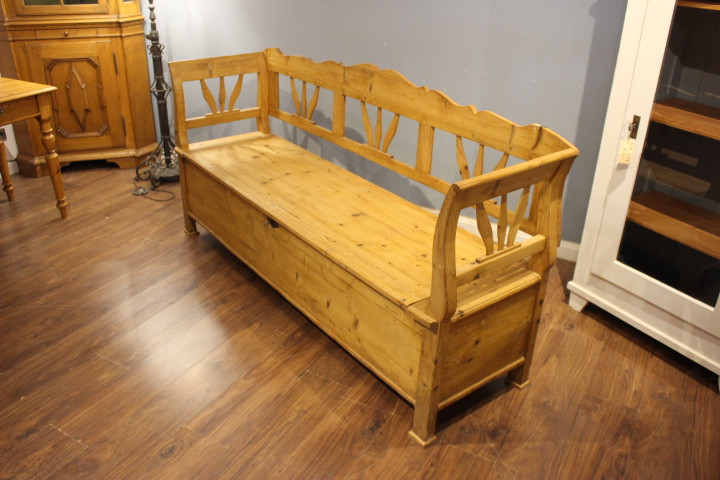 Antike Küchenbank, bäuerliche Bank, Jugendstil