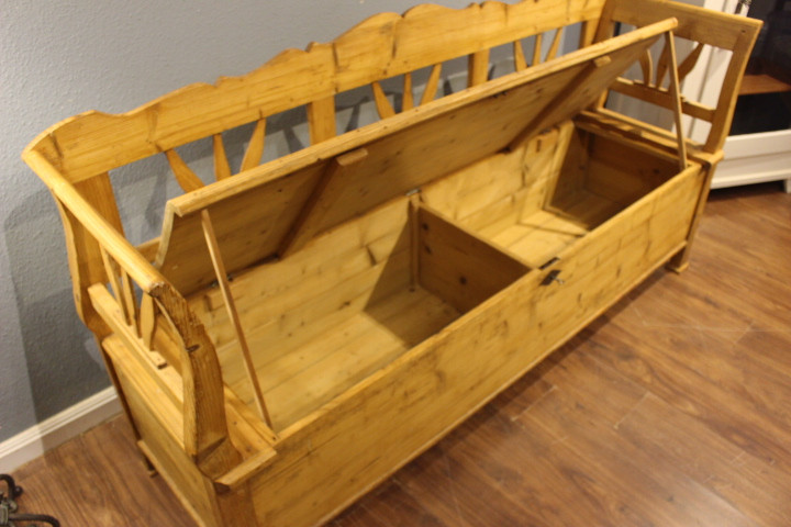 Antike Küchenbank, bäuerliche Bank, Jugendstil (Art.-Nr. 05026)