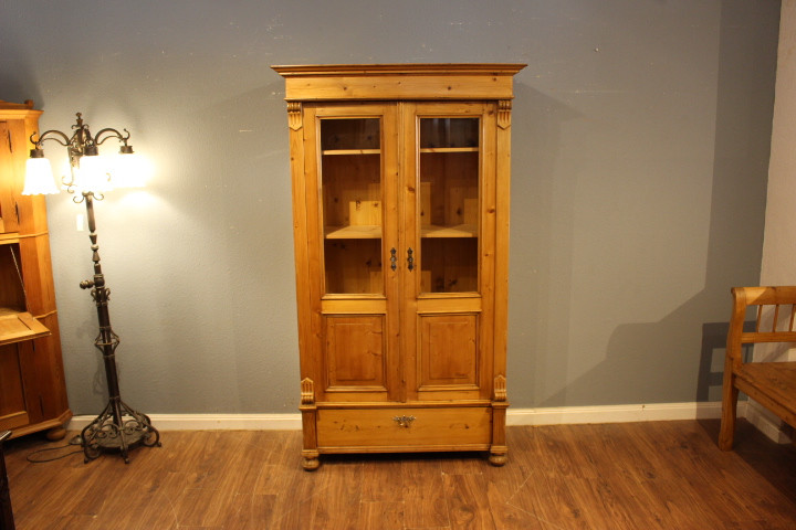 Antike Vitrine, Bücherschrank, Sammlervitrine, Gründerzeit (Art.-Nr.: 04945)