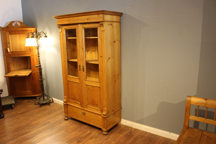 Antike Vitrine, Bücherschrank, Sammlervitrine, Gründerzeit (Art.-Nr. 04945)