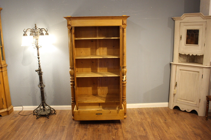 Antike Vitrine, Bücherschrank, Geschirrschrank Gründerzeit (Art.-Nr. 03694)