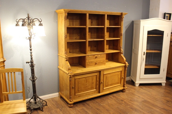 Antiker Geschirrschrank, Wandschrank, Bücherschrank, Gründerzeit (Art.-Nr. 05164)