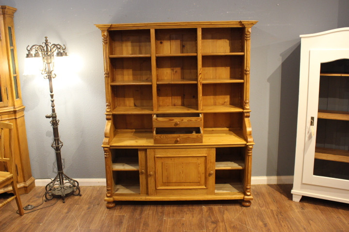 Antiker Geschirrschrank, Wandschrank, Bücherschrank, Gründerzeit (Art.-Nr. 05164)