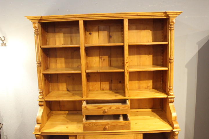 Antiker Geschirrschrank, Wandschrank, Bücherschrank, Gründerzeit (Art.-Nr. 05164)