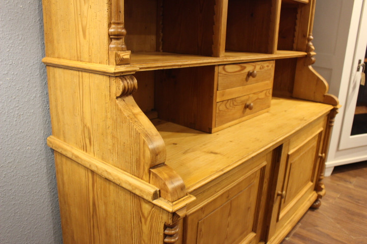 Antiker Geschirrschrank, Wandschrank, Bücherschrank, Gründerzeit (Art.-Nr. 05164)