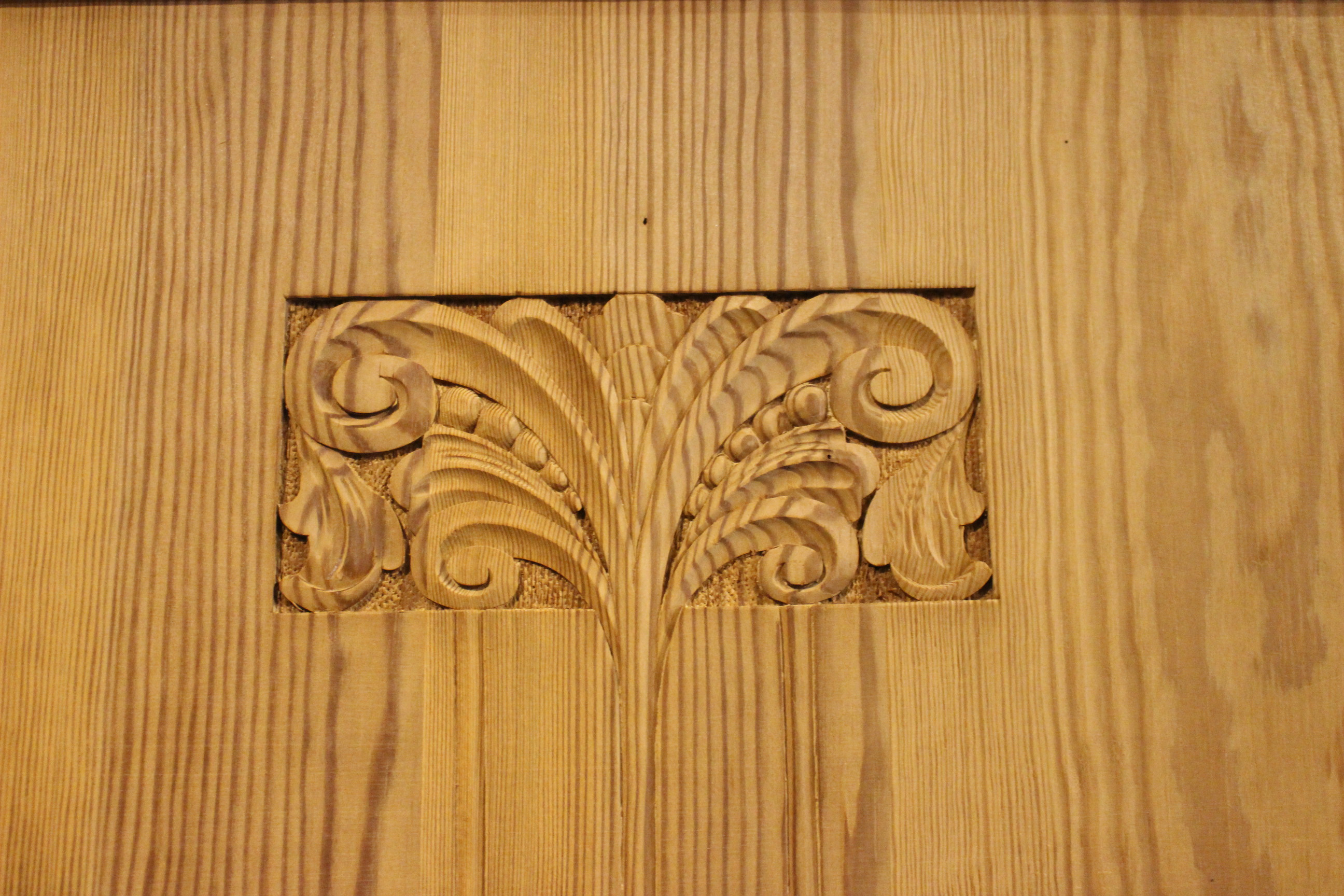 antiker Kleiderschrank, Kiefer, Jugendstil, zweitürig (Art.-Nr. 03884)