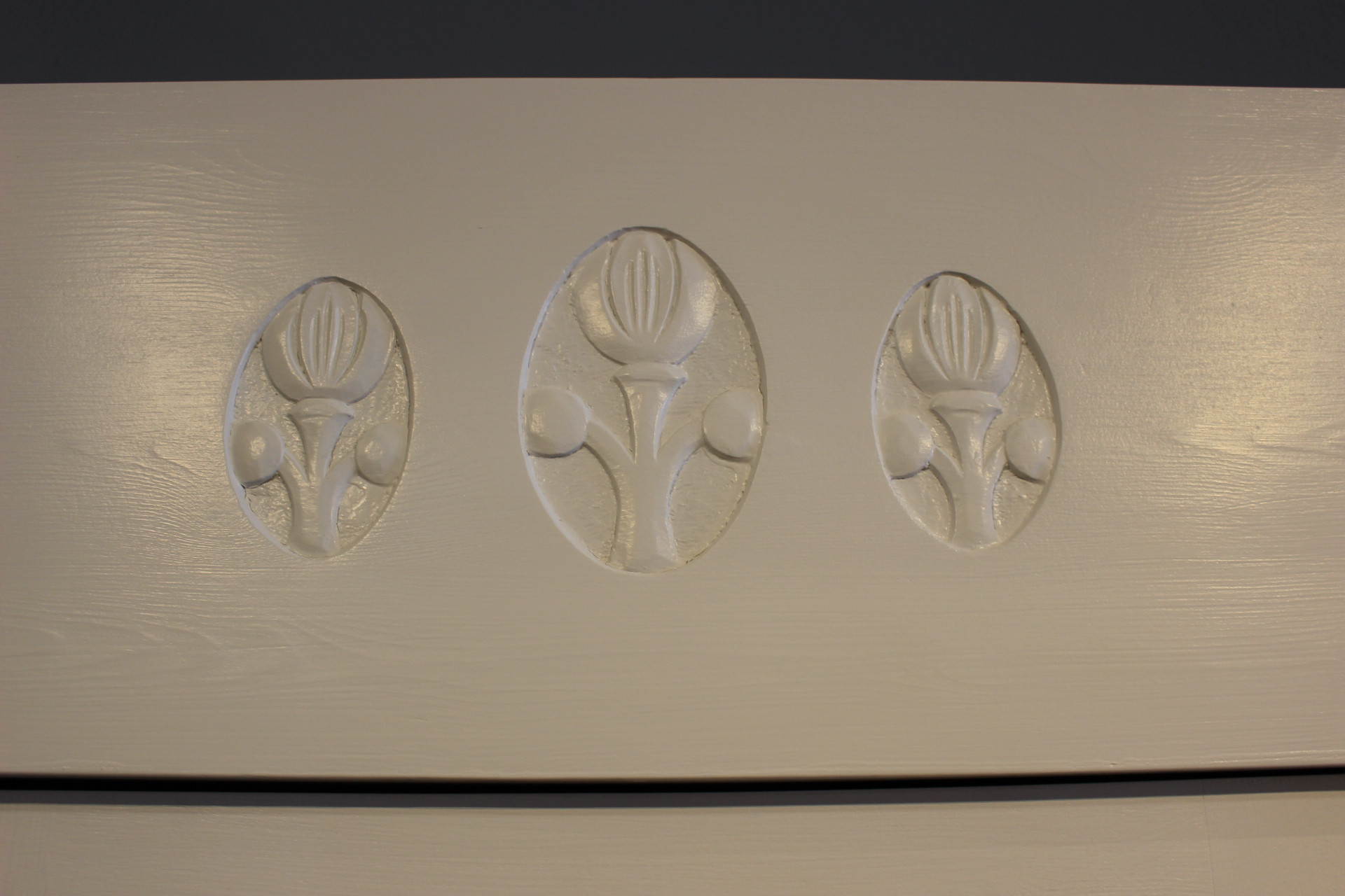 Antiker Schrank mit Spiegel,  weiß, Art déco (Art.-Nr. 05142)