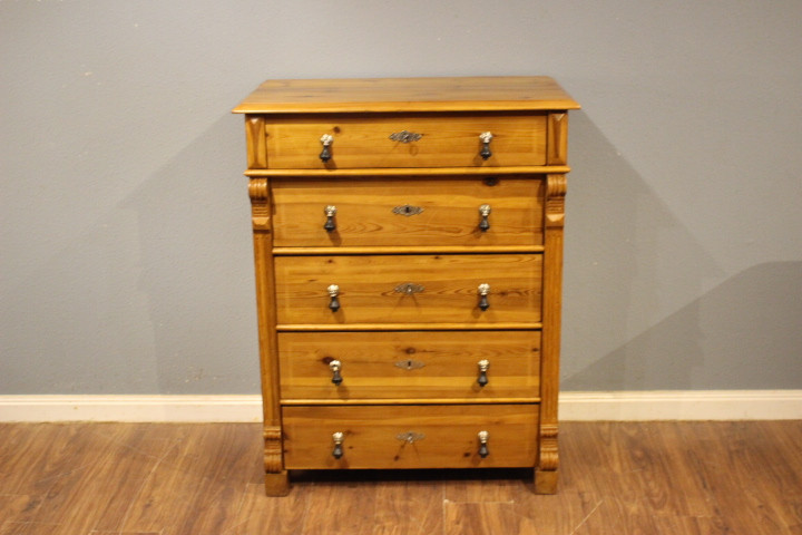 antiker schwedische Kommode, Kiefer, Gründerzeit (Art.-Nr.: 05089)