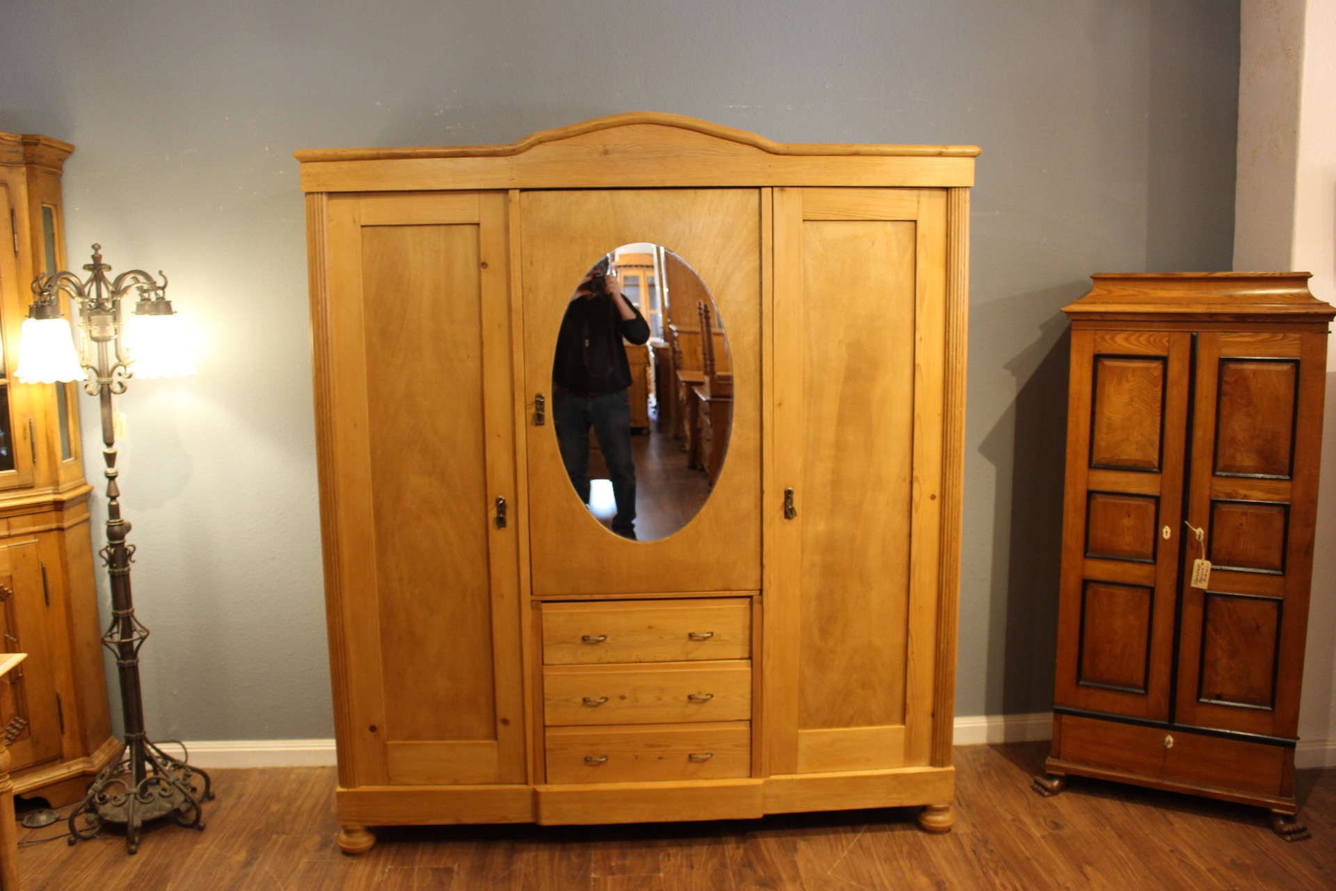 Antiker Spiegelschrank mit Kommodeneinsatz, 20er Jahre (Art.-Nr. 05152)