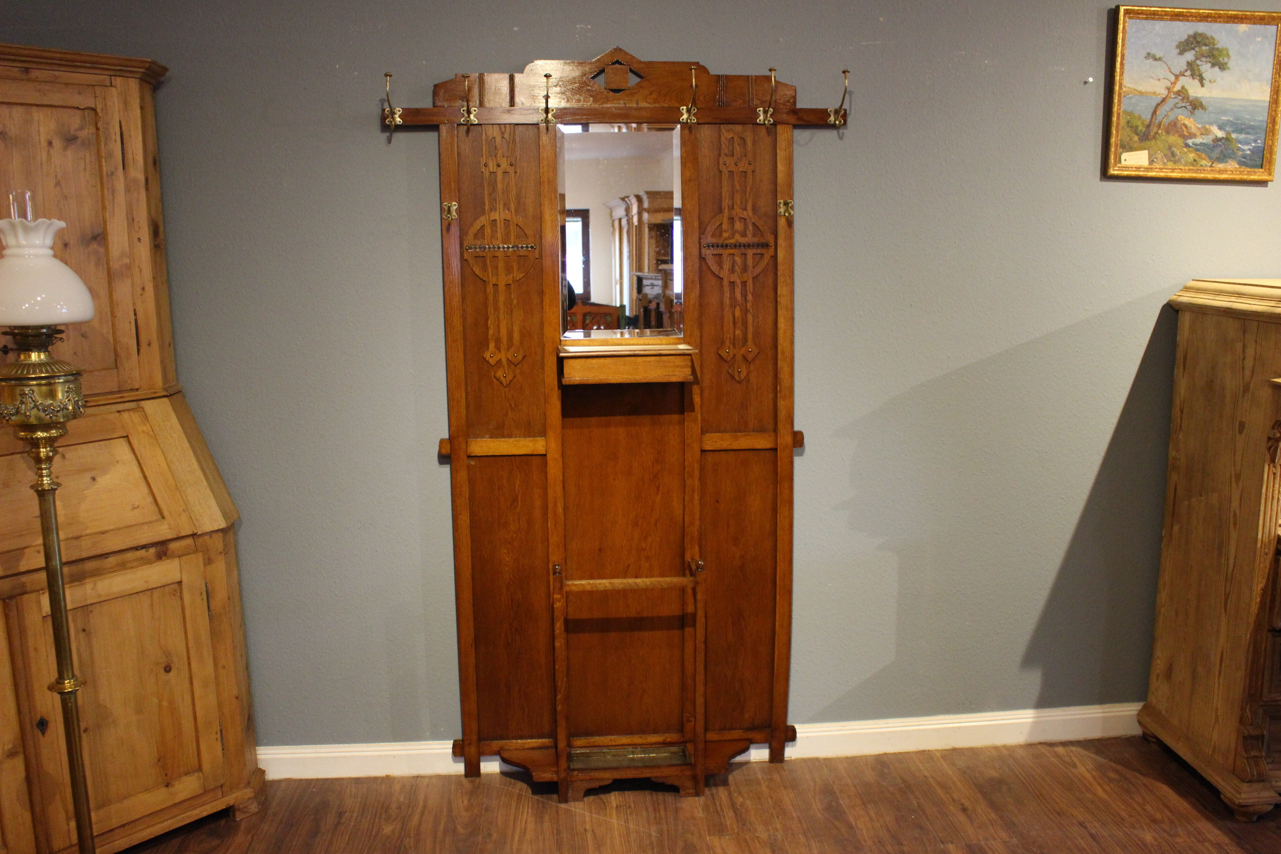Art deco Garderobe Wandgarderobe Kleiderständer (Art.-Nr.: 03521)