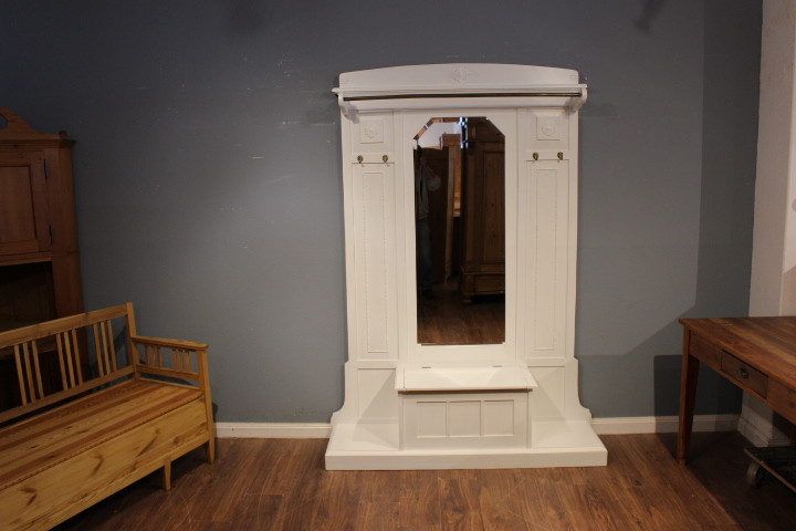 Art déco Garderobe mit kleiner Sitzbank (Art.-Nr.: 04472)