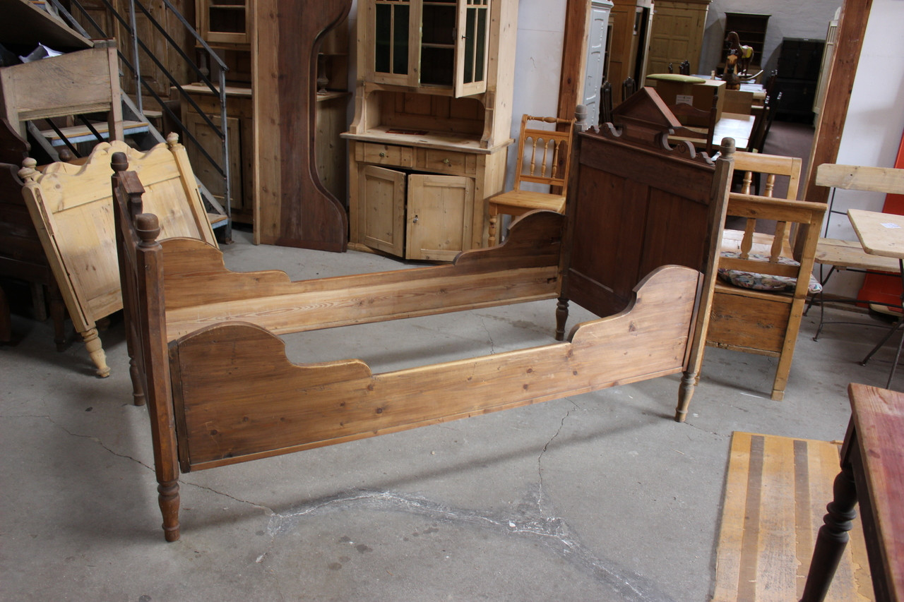 Bauernbett Kiefernholz Bett Antik Kinderbett Gastebett