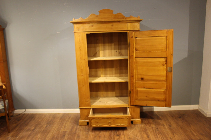 Dänischer Schrank eintürig, ein Schub, Spätbiedermeier (Art.-Nr. 04363)