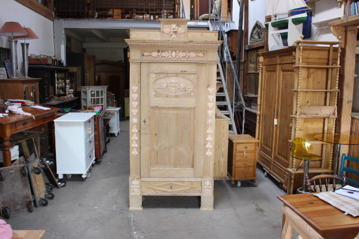  Dielenschrank, eintürig mit Schublade, Biedermeier (Art.-Nr.: 05069)