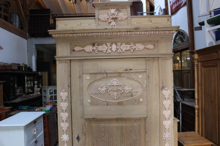  Dielenschrank, eintürig mit Schublade, Biedermeier (Art.-Nr. 05069)