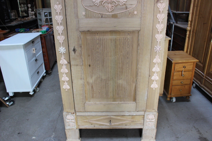  Dielenschrank, eintürig mit Schublade, Biedermeier (Art.-Nr. 05069)
