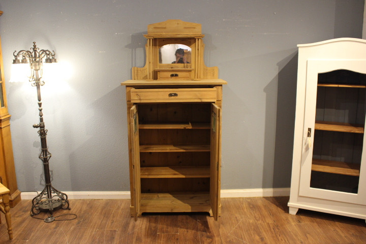 Großes Vertiko mit Spiegelaufsatz, Jugendstil (Art.-Nr. 05165)