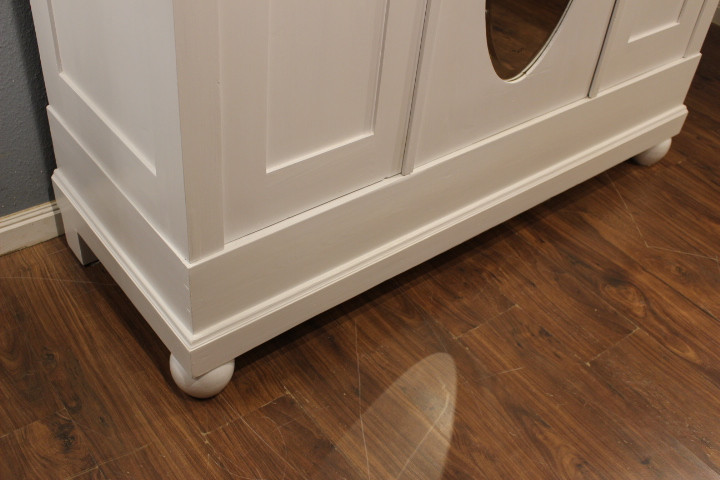 Kleiderschrank, Spiegelschrank, Art déco, Kiefer antik (Art.-Nr. 04845)