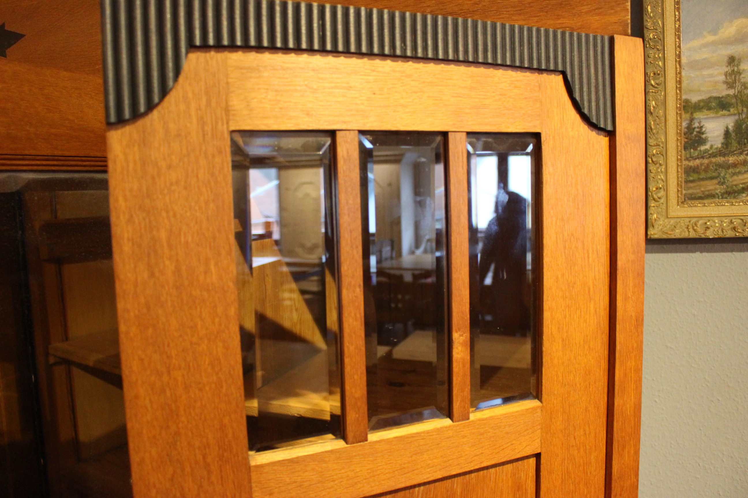 Kleiderschrank 20er Jahre Art Deco zerlegbar mit Spiegel (Art.-Nr. 03661)