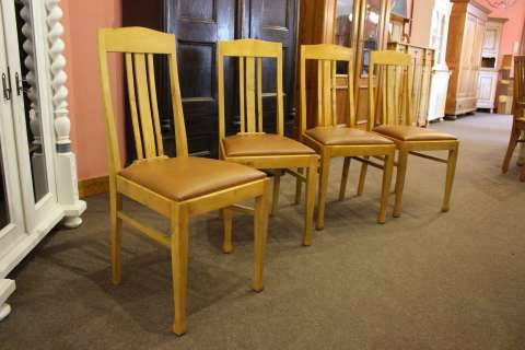 4 Stühle Jugendstil Holz Birke (Art.-Nr. 02804)