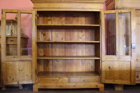 Biedermeier Schrank Vitrine Fernsehschrank Bücherschrank (Art.-Nr. 02978)