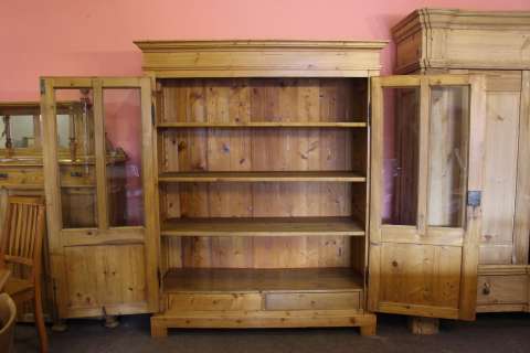 Biedermeier Schrank Vitrine Fernsehschrank Bücherschrank (Art.-Nr. 02978)