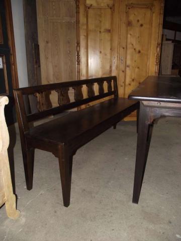 Tisch und zwei Bänke im Kundenauftrag angefertigt Pitche Pine (Art.-Nr. 0697)