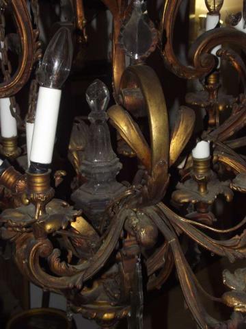 alter Bronze Lüster Hotellüster Hallenlüster großer Leuchter (Art.-Nr. 02828)
