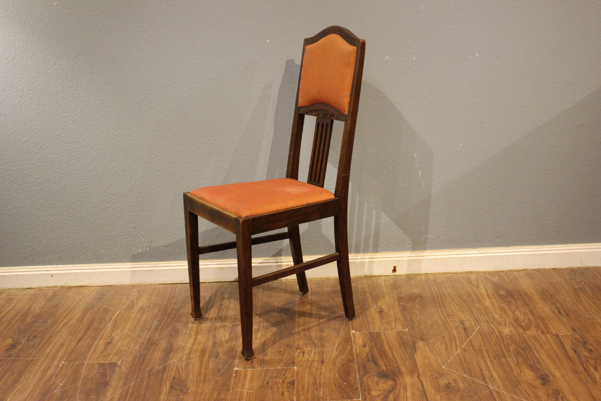 Sechsersatz Polsterstühle Eiche massiv, Jugendstil (Art.-Nr. 05131)