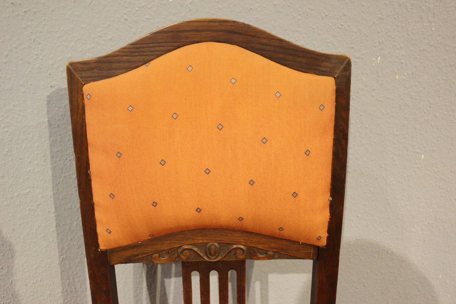 Sechsersatz Polsterstühle Eiche massiv, Jugendstil (Art.-Nr. 05131)