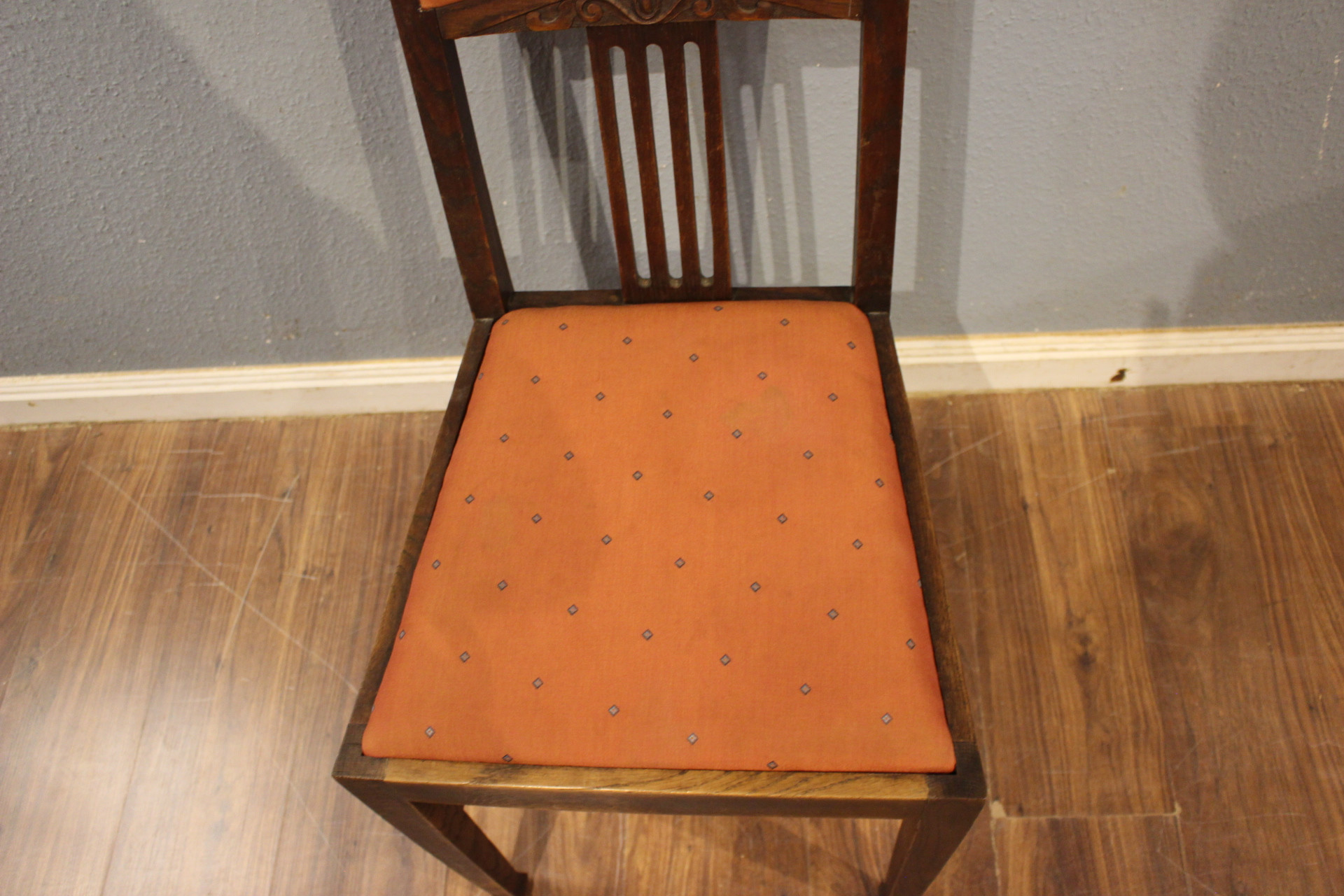 Sechsersatz Polsterstühle Eiche massiv, Jugendstil (Art.-Nr. 05131)