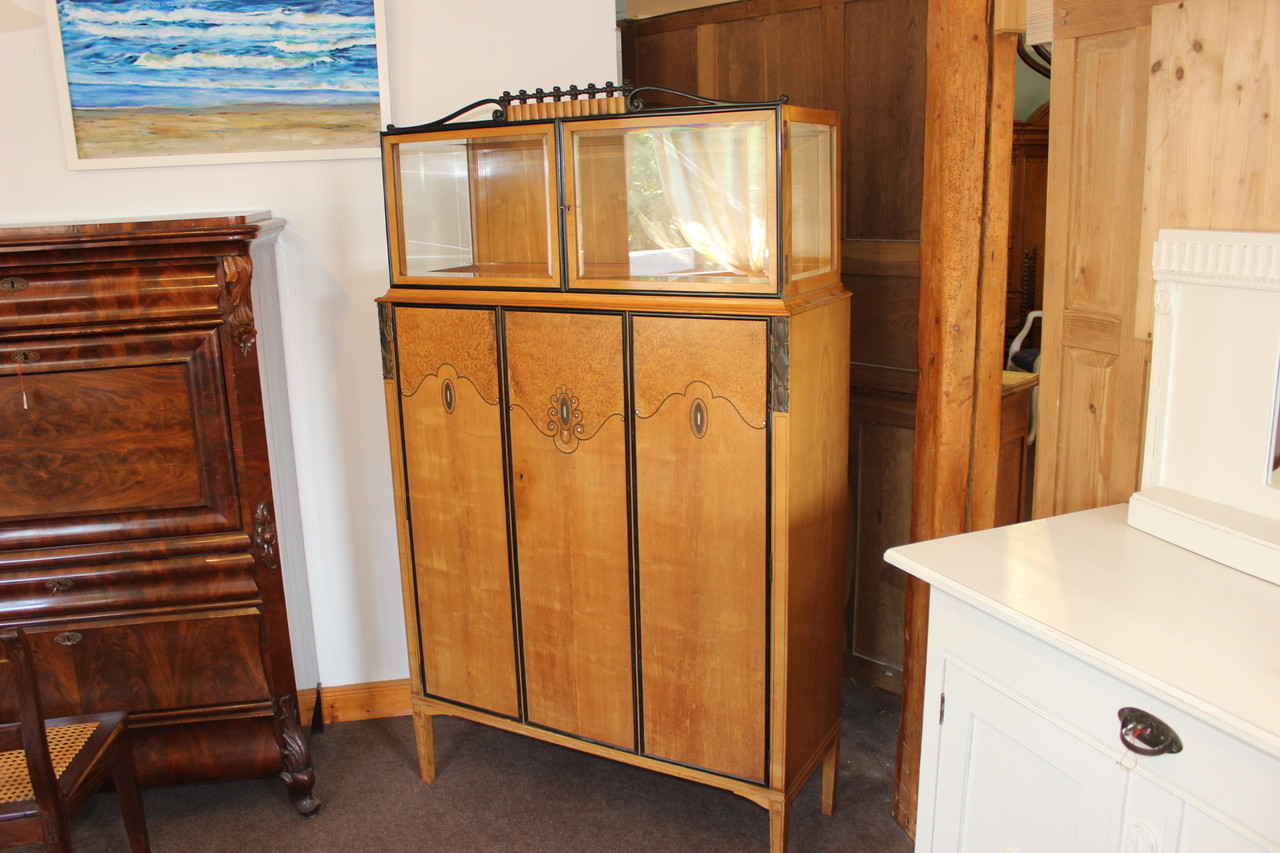 Vertiko Highboard Vitrine in Kirschholz Neobiedermeier (Art.-Nr.: 03281)